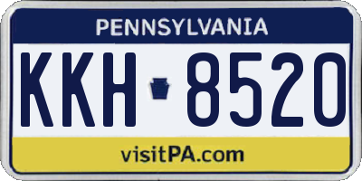 PA license plate KKH8520