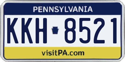 PA license plate KKH8521