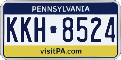 PA license plate KKH8524