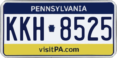 PA license plate KKH8525