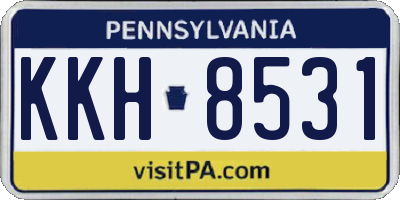 PA license plate KKH8531