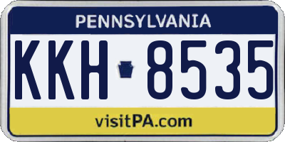 PA license plate KKH8535