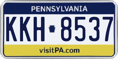PA license plate KKH8537