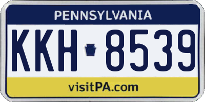 PA license plate KKH8539