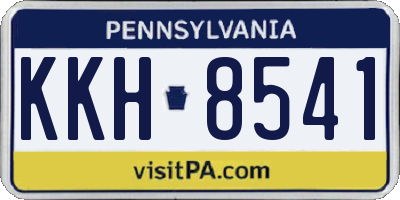 PA license plate KKH8541