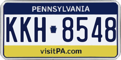 PA license plate KKH8548