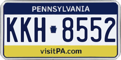 PA license plate KKH8552