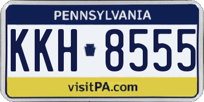 PA license plate KKH8555