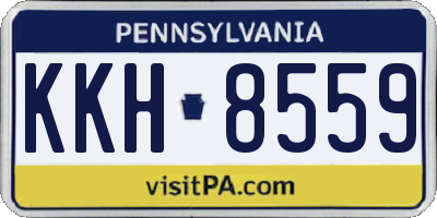 PA license plate KKH8559