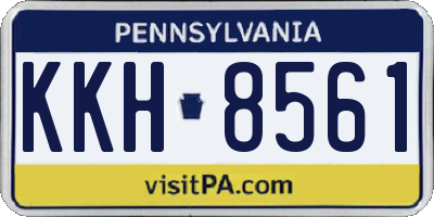 PA license plate KKH8561