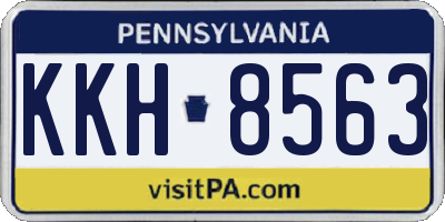 PA license plate KKH8563