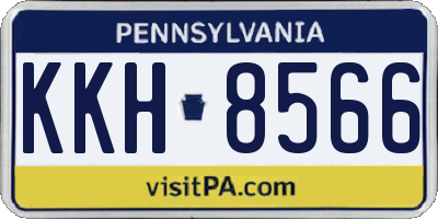 PA license plate KKH8566