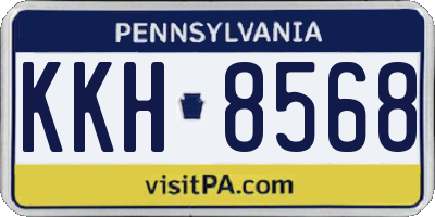 PA license plate KKH8568