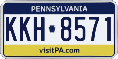 PA license plate KKH8571