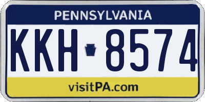PA license plate KKH8574