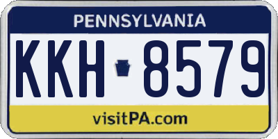 PA license plate KKH8579
