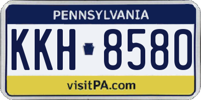 PA license plate KKH8580
