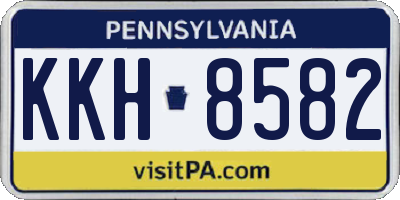 PA license plate KKH8582