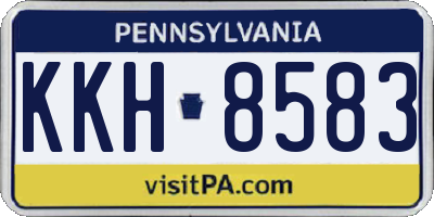 PA license plate KKH8583