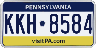 PA license plate KKH8584