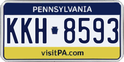 PA license plate KKH8593