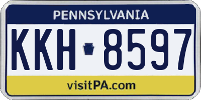 PA license plate KKH8597