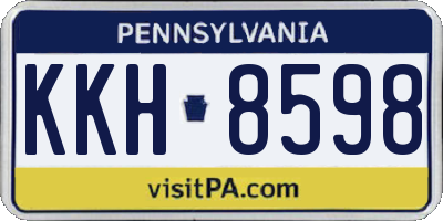 PA license plate KKH8598