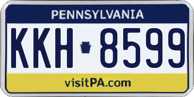 PA license plate KKH8599