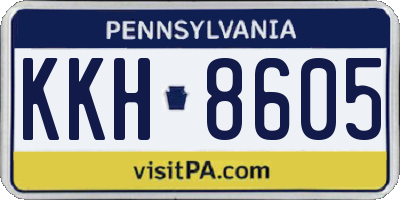PA license plate KKH8605