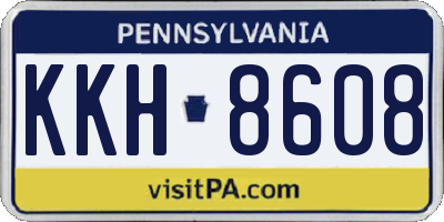 PA license plate KKH8608