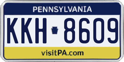 PA license plate KKH8609