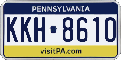 PA license plate KKH8610