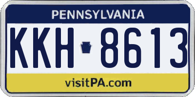 PA license plate KKH8613