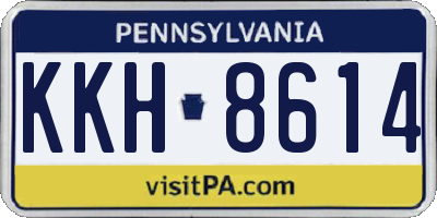 PA license plate KKH8614