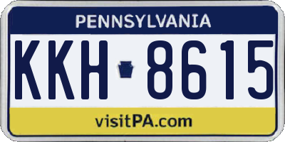PA license plate KKH8615
