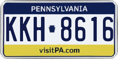 PA license plate KKH8616