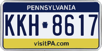 PA license plate KKH8617