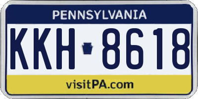 PA license plate KKH8618