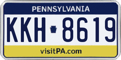 PA license plate KKH8619