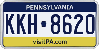 PA license plate KKH8620