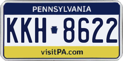 PA license plate KKH8622