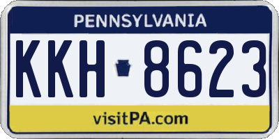 PA license plate KKH8623