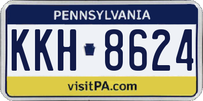 PA license plate KKH8624