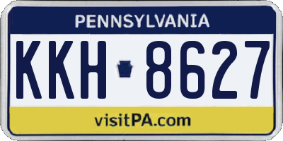 PA license plate KKH8627
