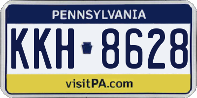 PA license plate KKH8628