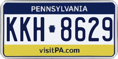 PA license plate KKH8629
