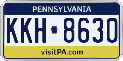 PA license plate KKH8630