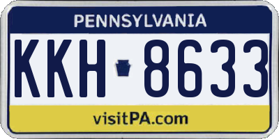 PA license plate KKH8633