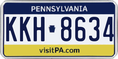 PA license plate KKH8634