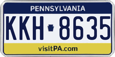 PA license plate KKH8635